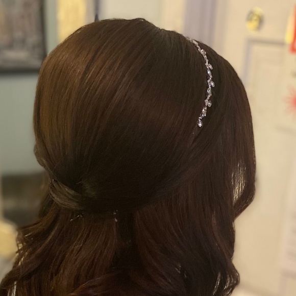 Silver Bridal Rhinestone Halo